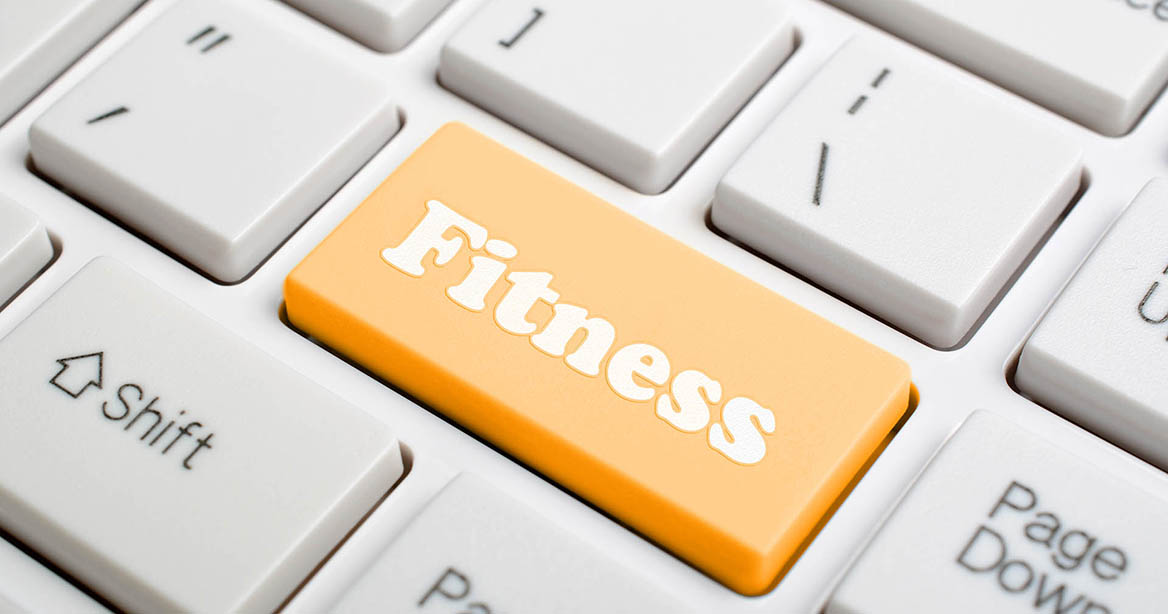 orange fitness key on keyboard