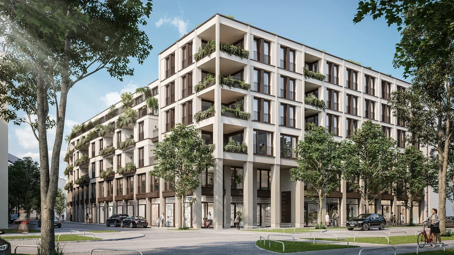 Das body + soul Center in Schwabing in der Außenansicht als Rendering.